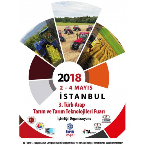 3.Tarım ve Tarım teknolojileri Fuarı Istanbul 2-4 Mayıs 2018